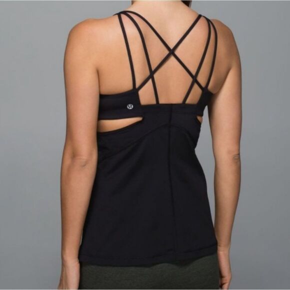Lululemon Exquisite Tank II Black Size 4 RARE - Picture 6 of 6